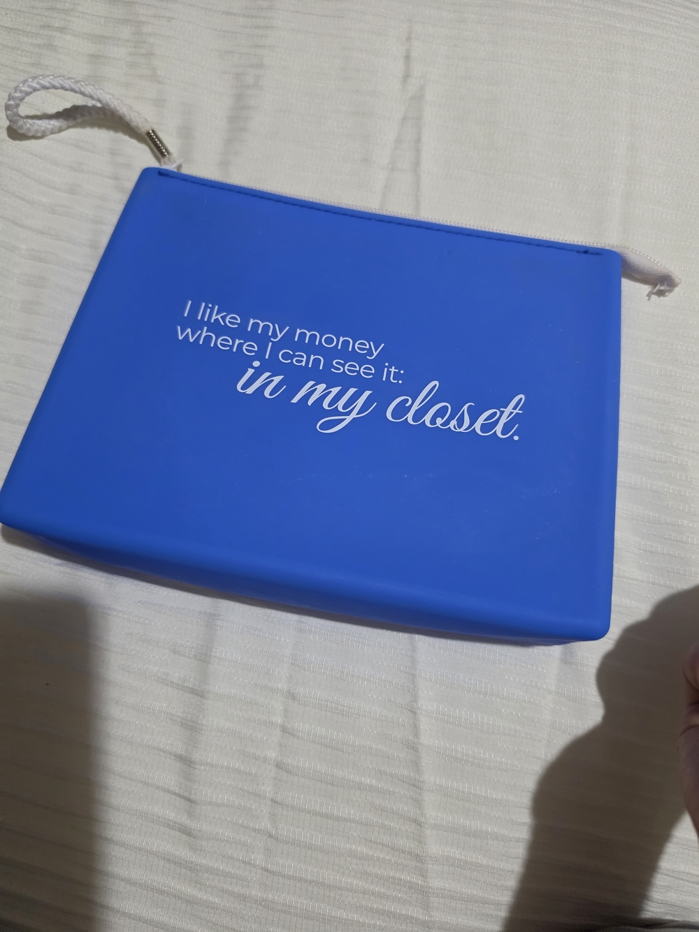 Blue Silicone Zip Makeup/Toiletry Pouch